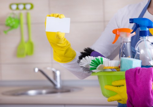 Carpet cleaning quote discussion in a Notting Hill home