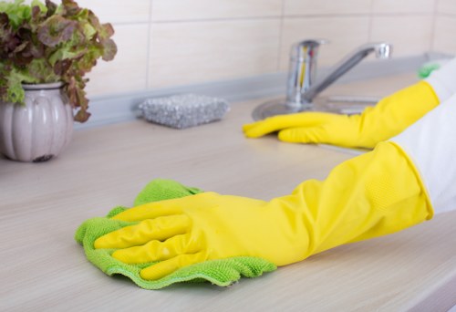 Notting Hill carpet cleaners finishing a professional carpet care job
